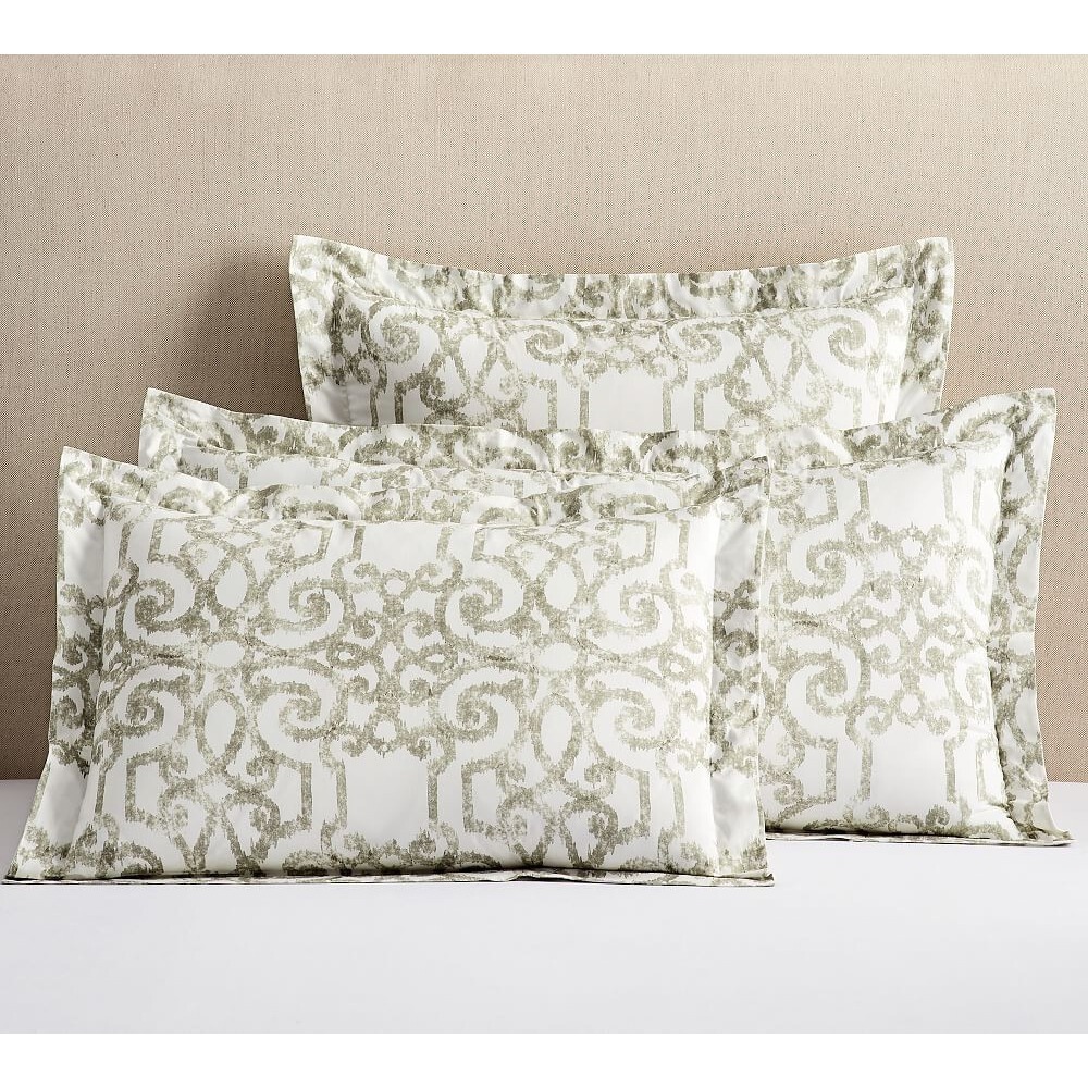 Pottery Barn Margot Scroll Organic California King Size Duvet Cover NWT $129.97